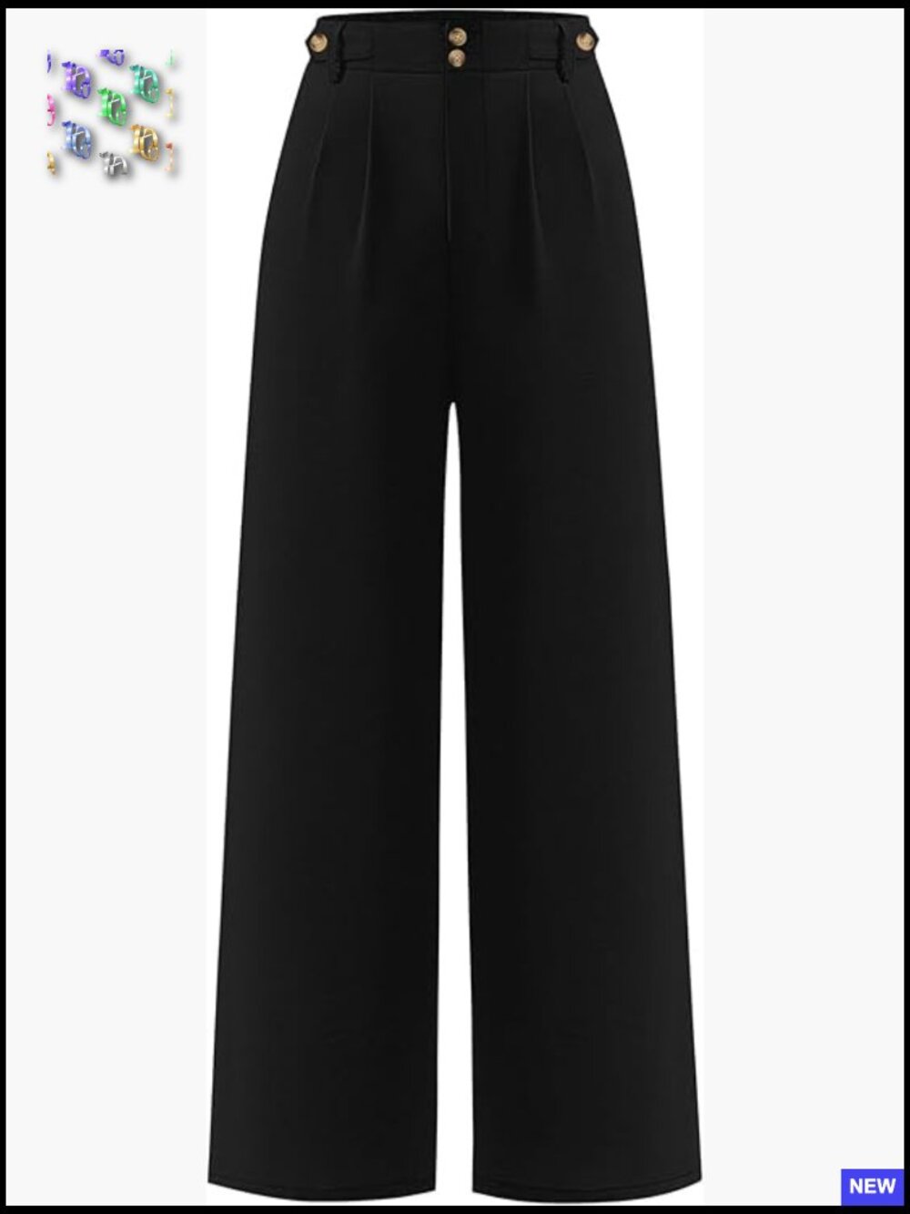Wide Leg High Waisted Pleated Trousers Business Casual Work Pants Regular Fit